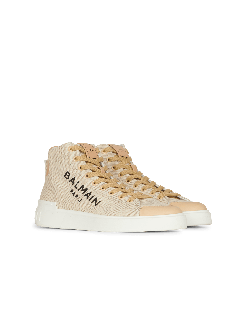 Women's Balmain B-court Sneakers Beige | USA SLuB7XKW