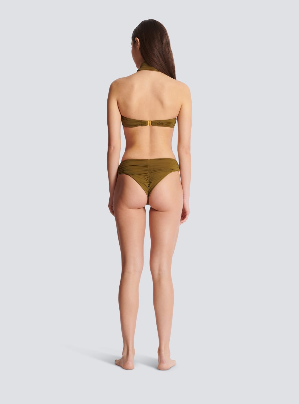 Women's Balmain Bikinis Khaki | USA H8pQVE3J