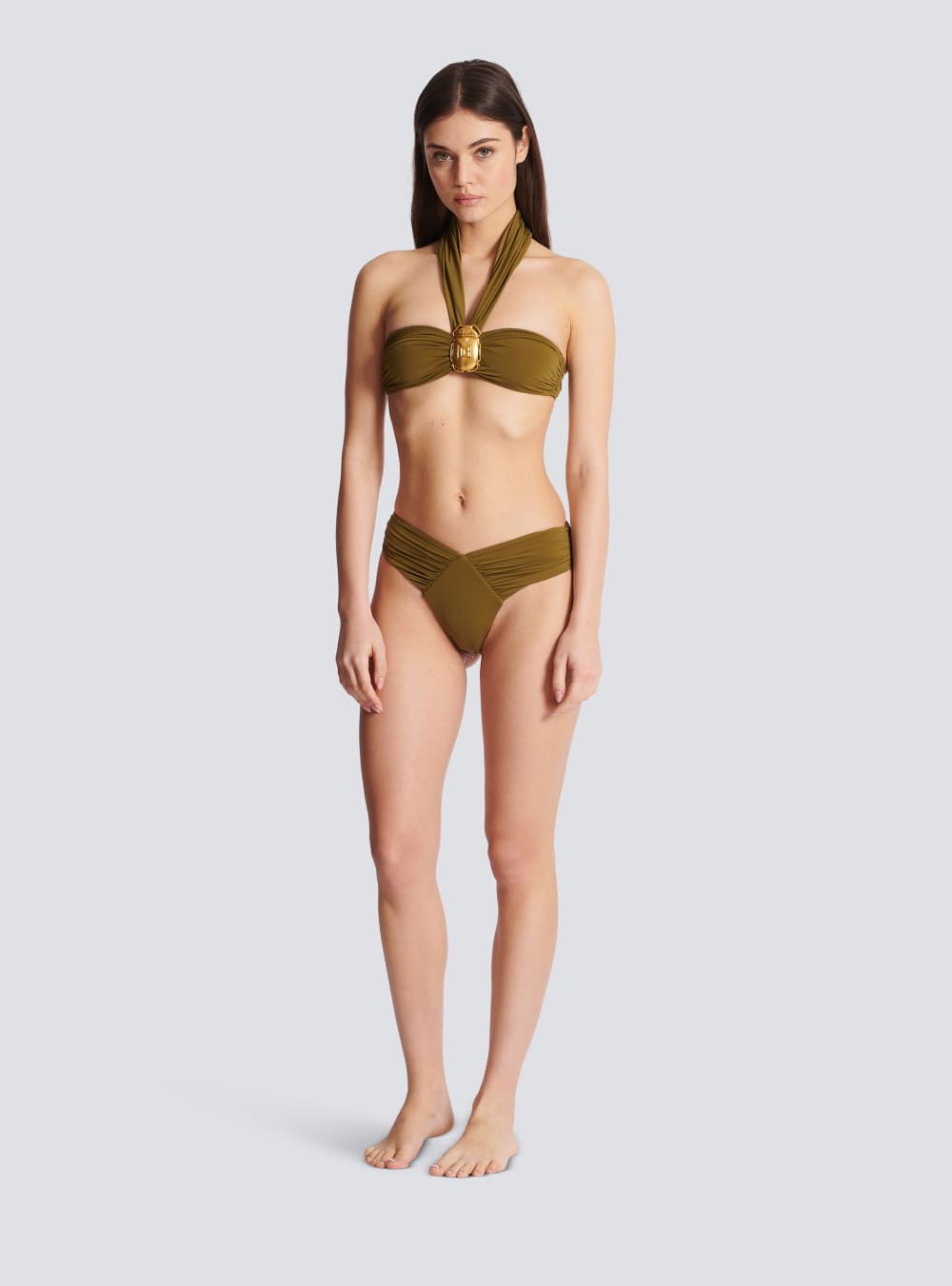 Women's Balmain Bikinis Khaki | USA HaWoDMnk