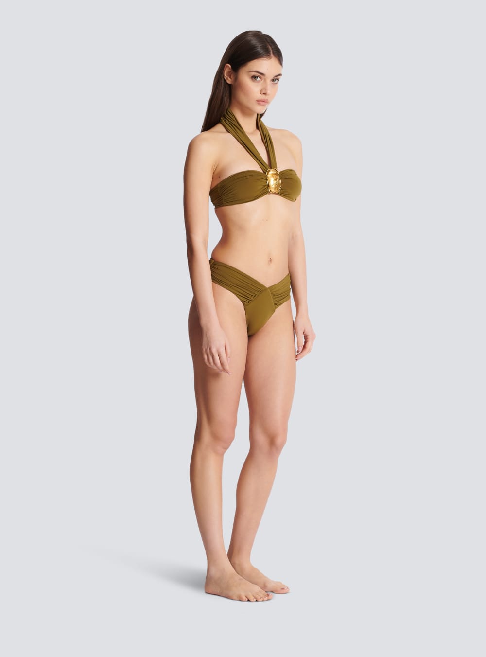 Women's Balmain Bikinis Khaki | USA HaWoDMnk