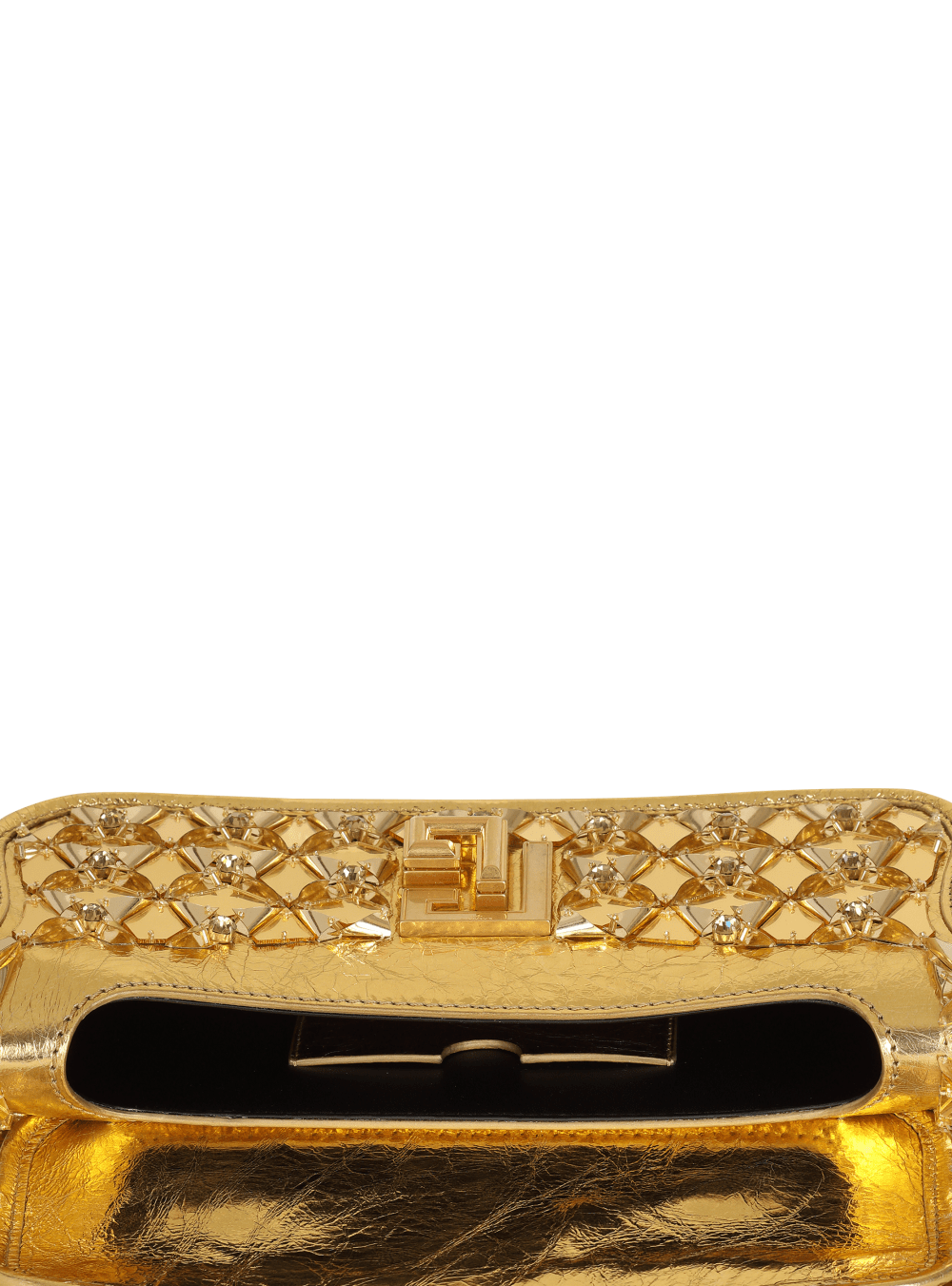 Women's Balmain Blaze Embroidered Handbag Gold | USA RUuMI63A