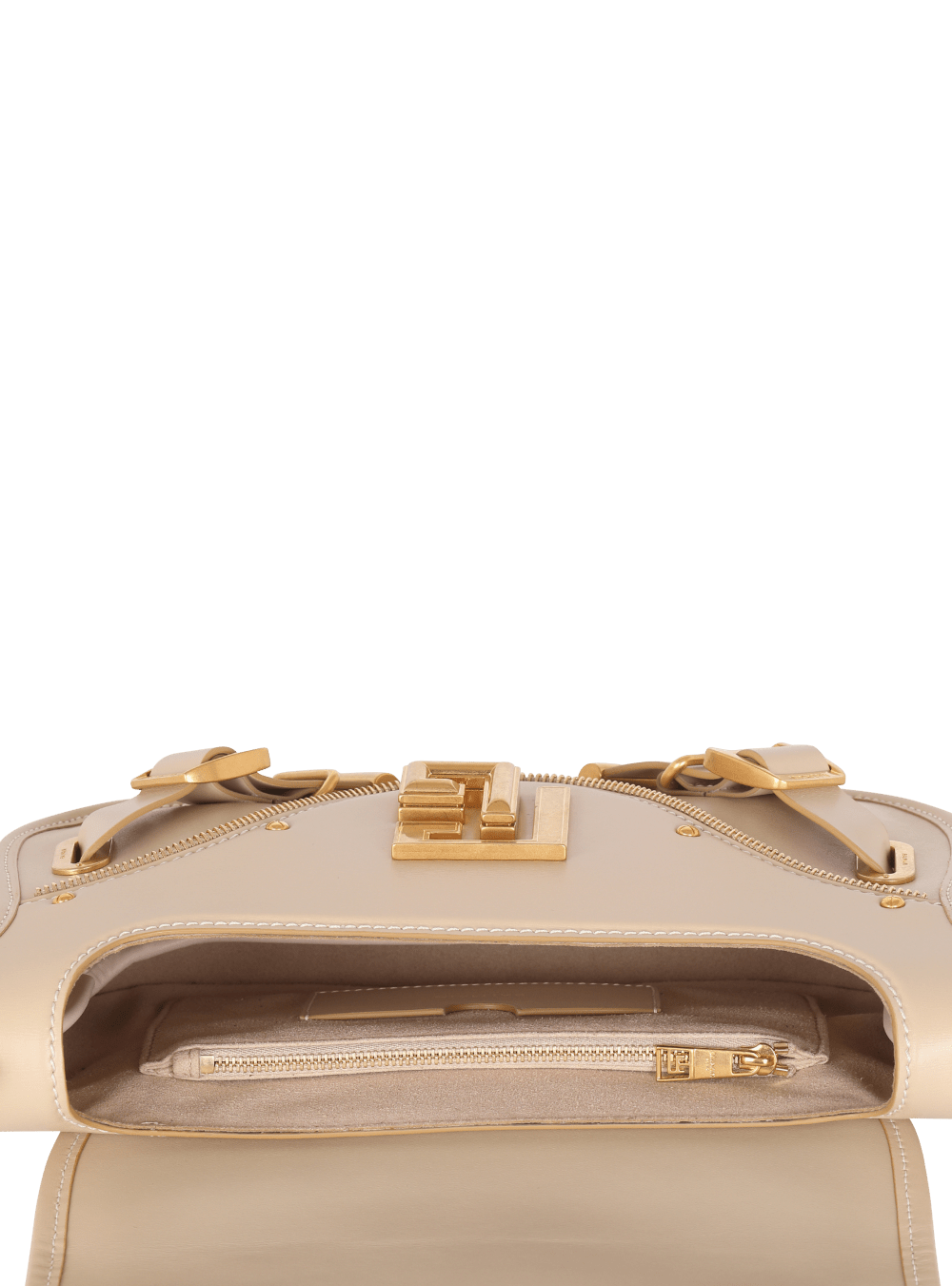 Women's Balmain Blaze Smooth Leather Crossbody Bags Beige | USA QuIqNQFp