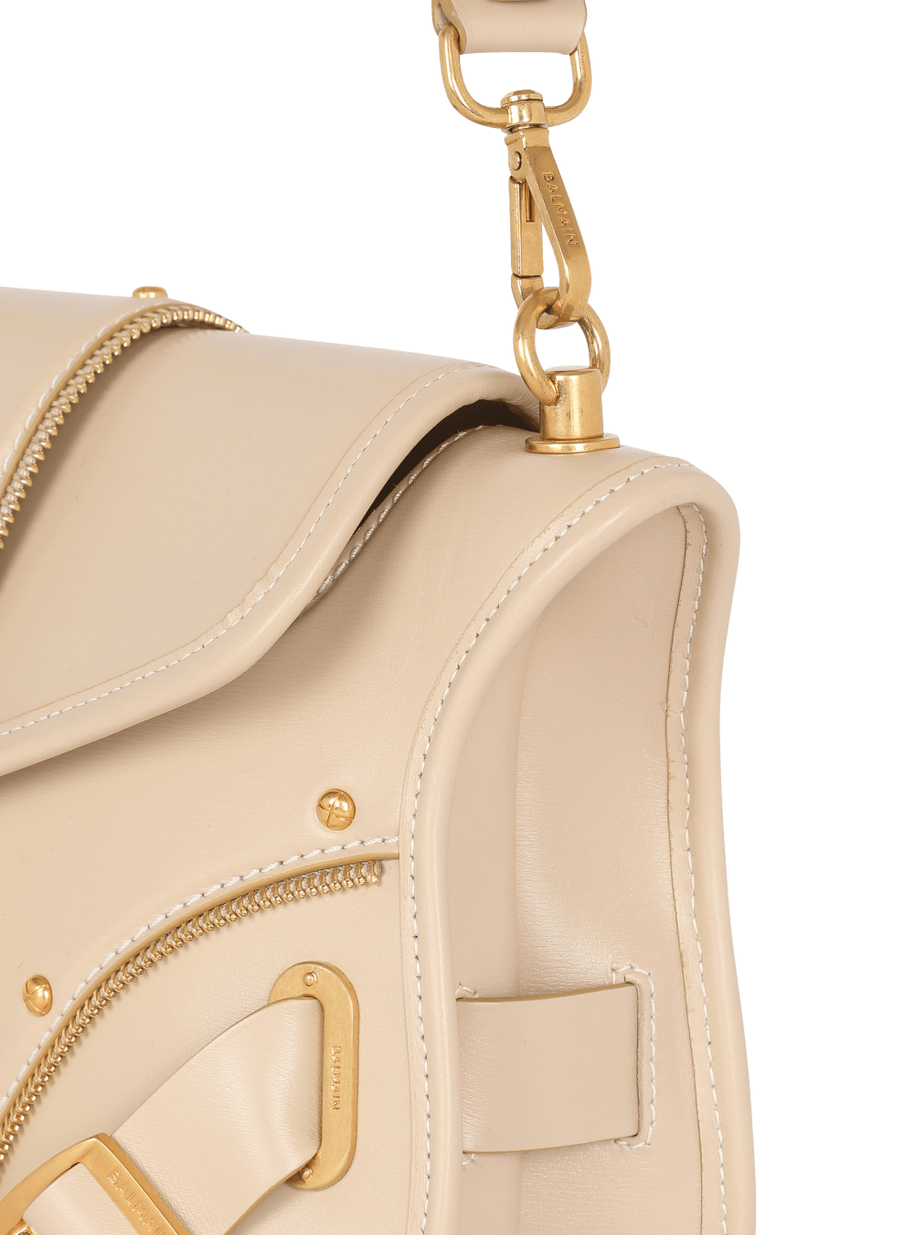 Women's Balmain Blaze Smooth Leather Crossbody Bags Beige | USA QuIqNQFp