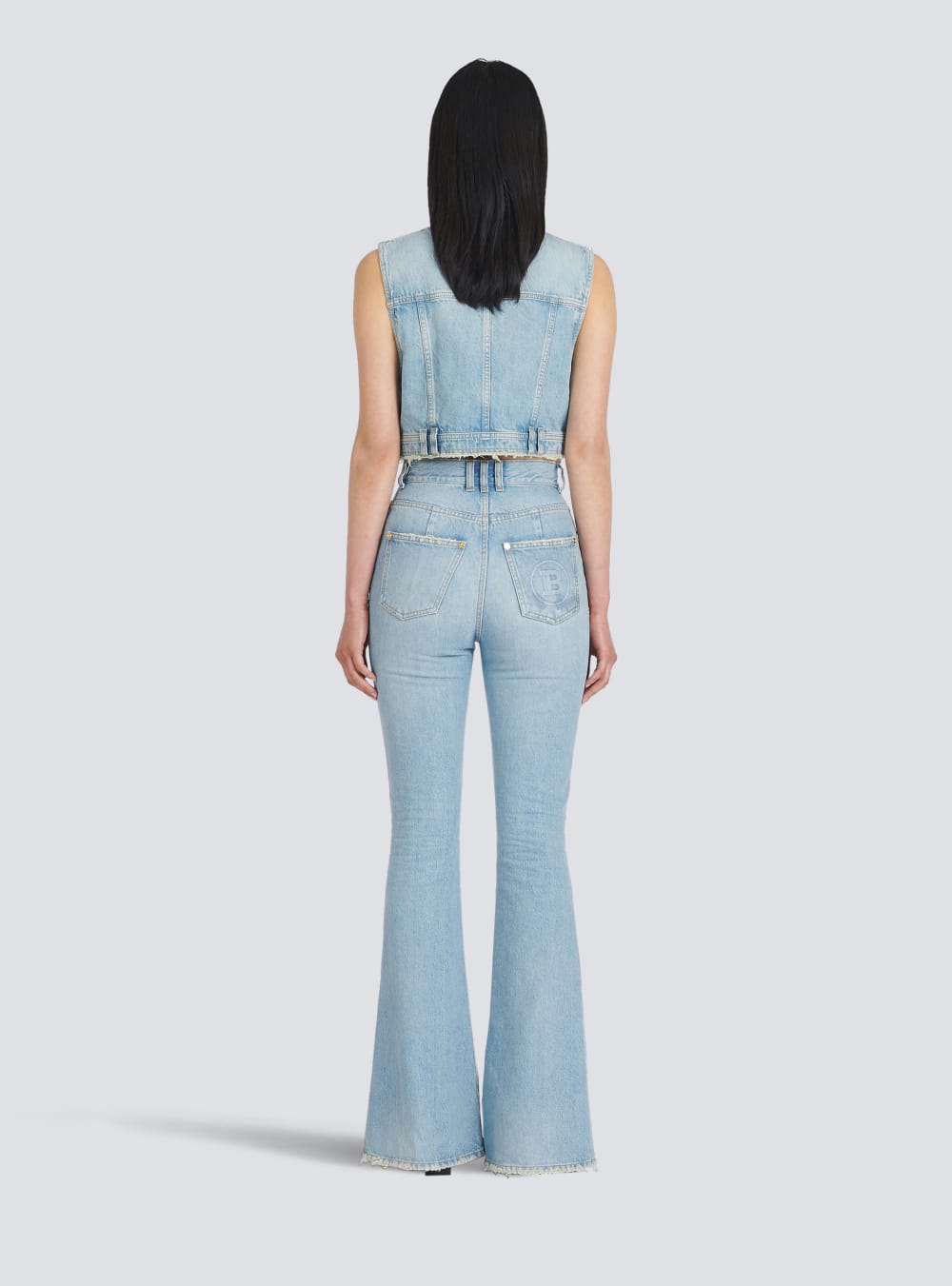 Women's Balmain Bootcut Eco-designed Jeans Blue | USA nJWVoJ9s