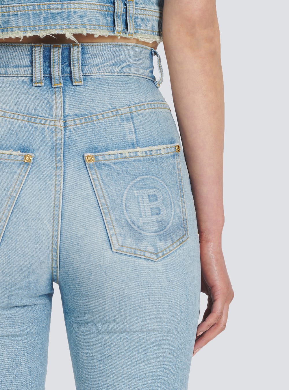 Women's Balmain Bootcut Eco-designed Jeans Blue | USA nJWVoJ9s