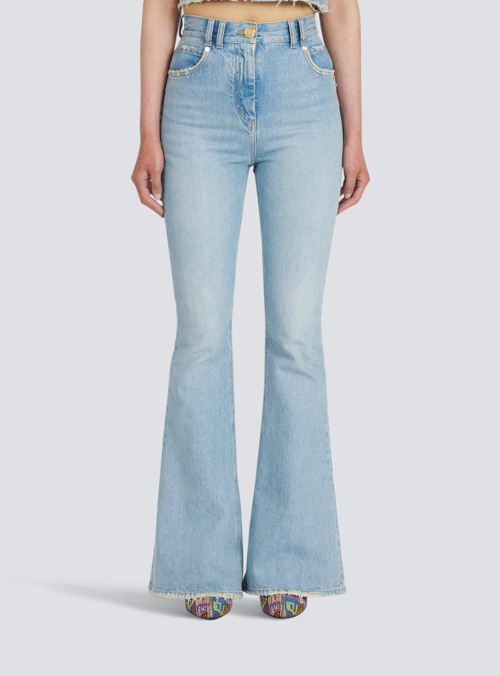 Women's Balmain Bootcut Eco-designed Jeans Blue | USA nJWVoJ9s