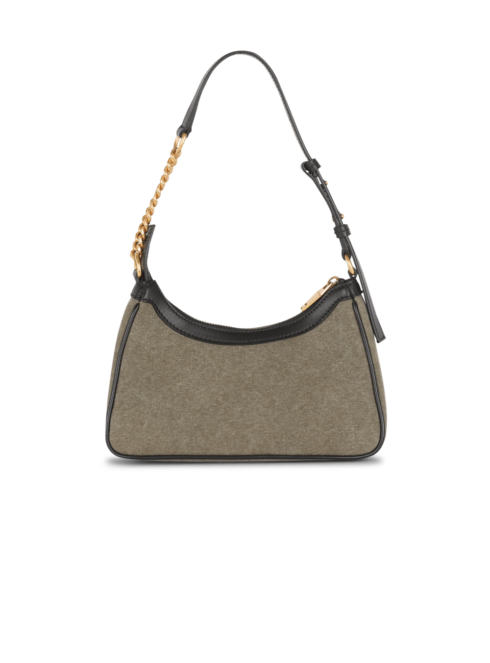 Women's Balmain Canvas B-Army With Leather Panels Handbag Khaki | USA 05jarTdY