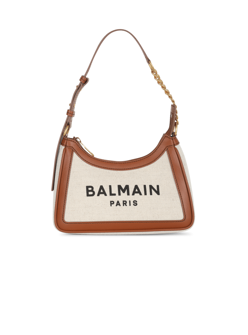 Women\'s Balmain Canvas B-Army With Leather Panels Handbag Beige | USA 8d2CNphX