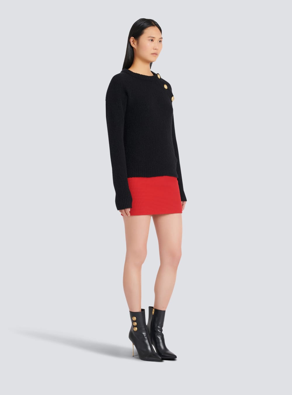 Women's Balmain Cashmere Sweaters Black | USA VQkA7cAs