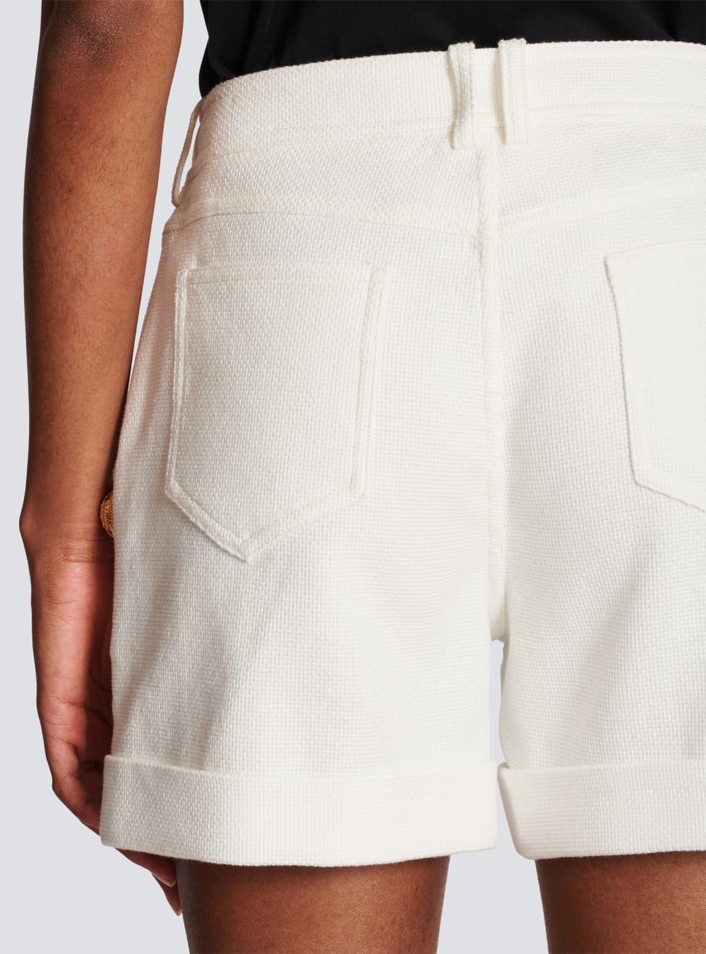 Women's Balmain Cotton Low-rise Shorts White | USA 0dCxSfUT