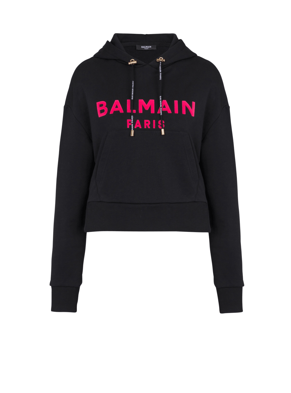 Women\'s Balmain Cotton Printed Logo Sweatshirts Black | USA 74WAL09g