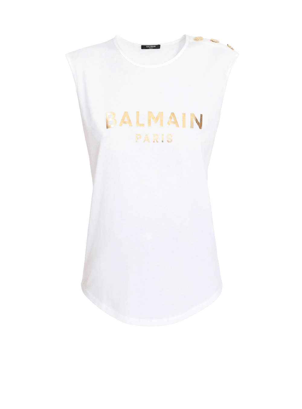 Women\'s Balmain Cotton With Logo Print T Shirts White | USA FWPAzNag