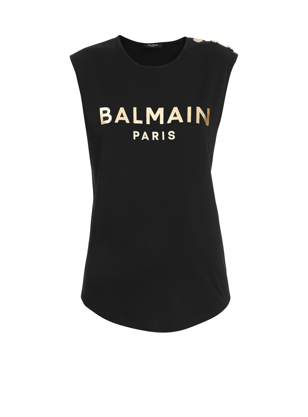 Women\'s Balmain Cotton With Logo Print T Shirts Gold | USA bsG8fWtM