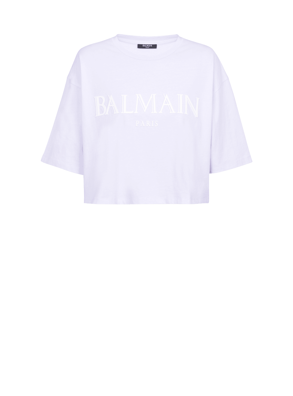 Women\'s Balmain Cropped With Rubber Roman Logo T Shirts Purple | USA sAmvLvaq