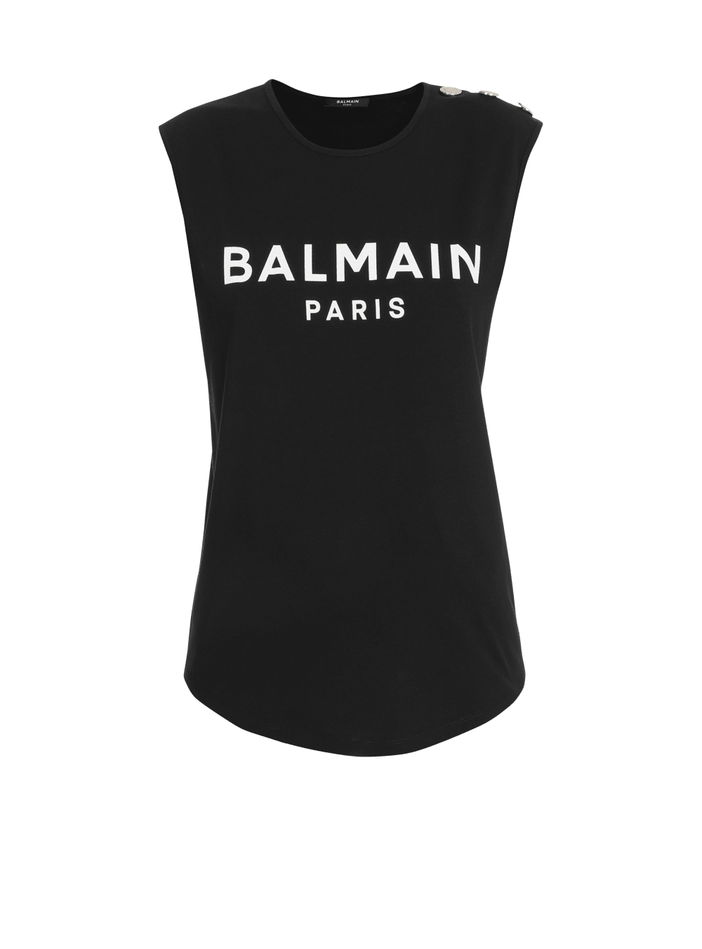 Women\'s Balmain Eco-designed Cotton With Logo Print T Shirts Black | USA HVrHZOO5