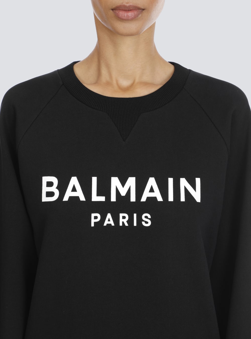 Women's Balmain Eco-designed Cotton With Logo Print Sweatshirts Black | USA Om5xg3Yt