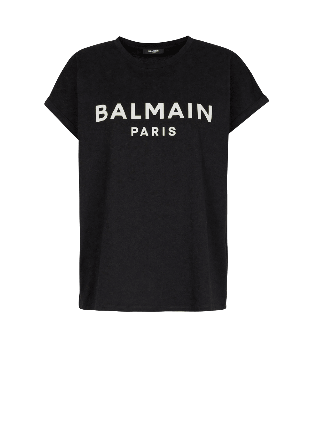 Women\'s Balmain Eco-designed Cotton With Logo Print T Shirts Black | USA YYy0NCWf