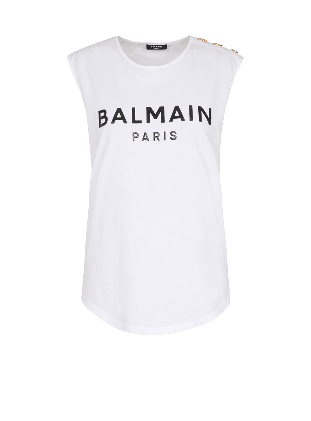 Women\'s Balmain Eco-designed Cotton With Logo Print T Shirts White | USA j5Bq62ZU