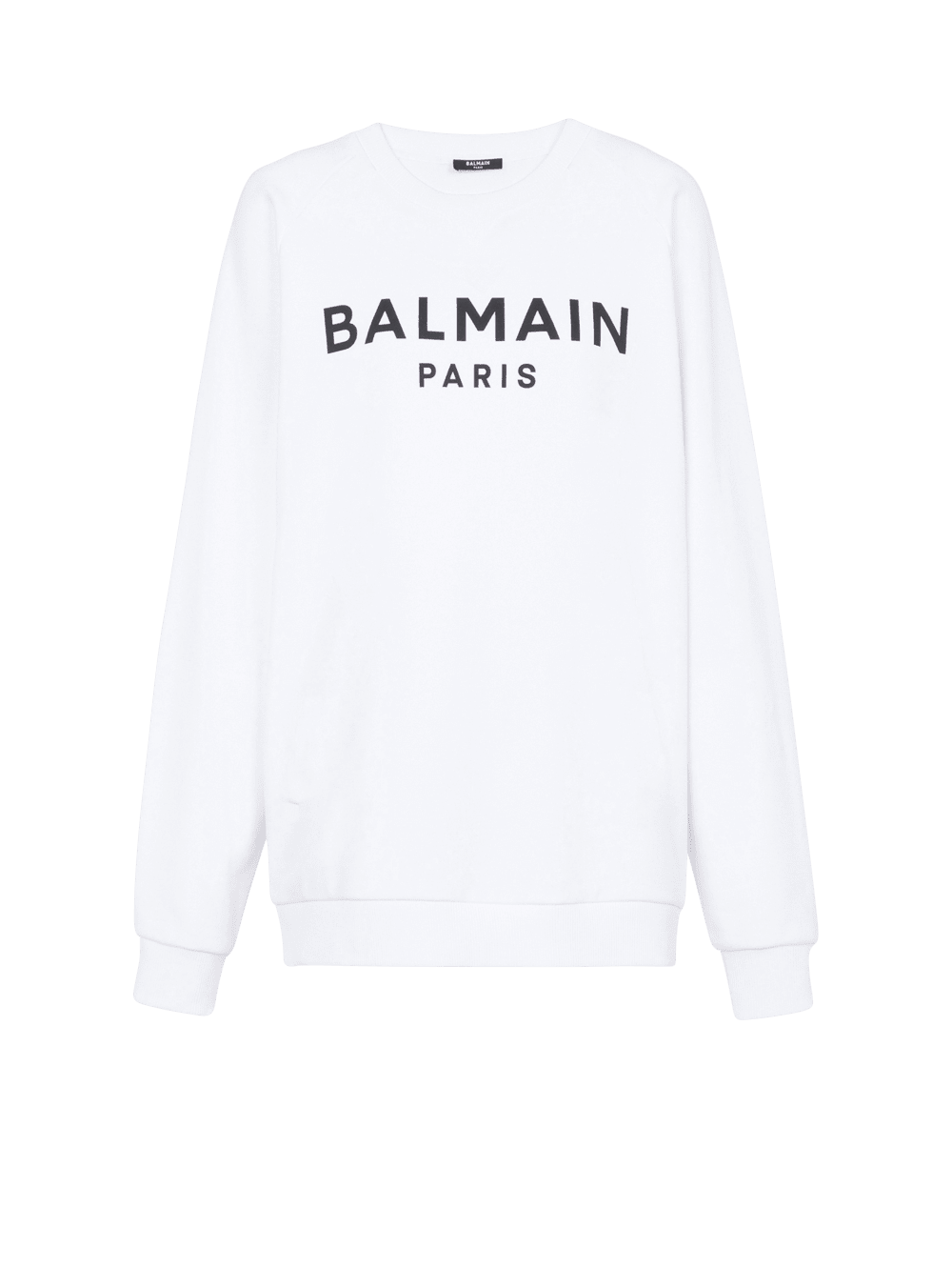 Women\'s Balmain Eco-designed Cotton With Logo Print Sweatshirts White | USA lrYXLCEW