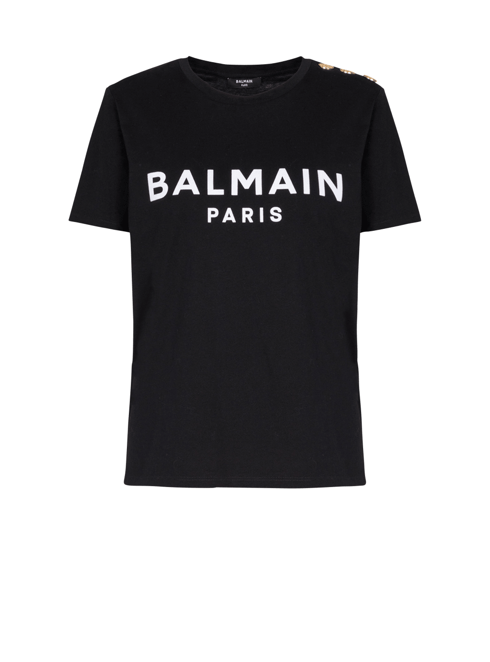 Women\'s Balmain Eco-responsible Cotton With Logo Print T Shirts Black | USA 5P0SfFc7