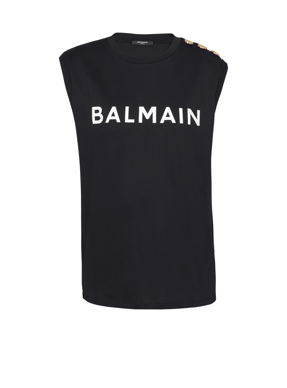 Women\'s Balmain Eco-responsible Cotton With Logo Print T Shirts Black | USA g8uBMqW9