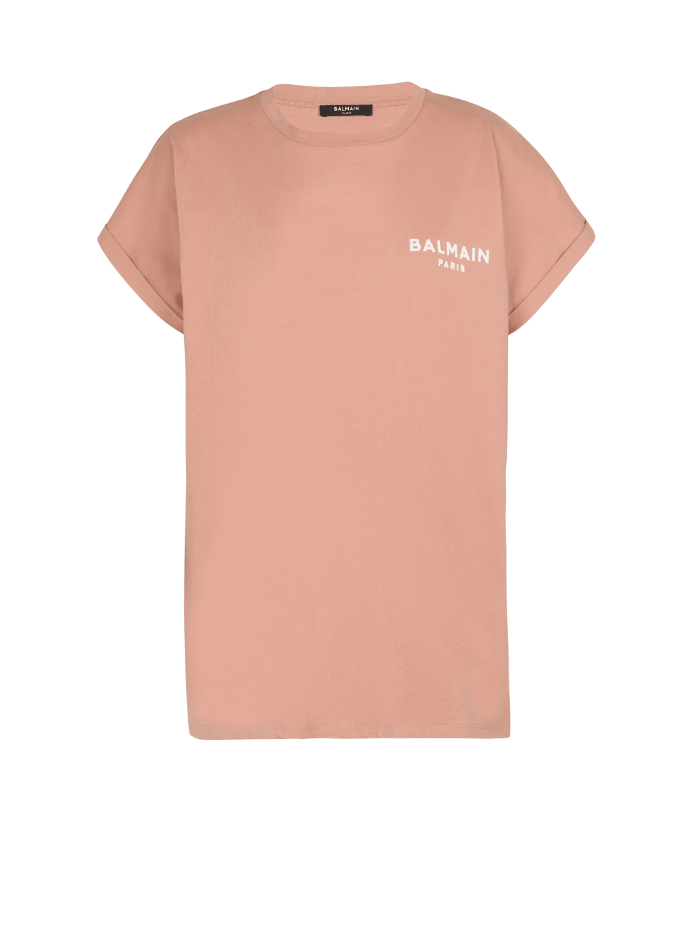 Women\'s Balmain Eco-responsible Cotton With Logo Print T Shirts Pink | USA i9hOwjQB