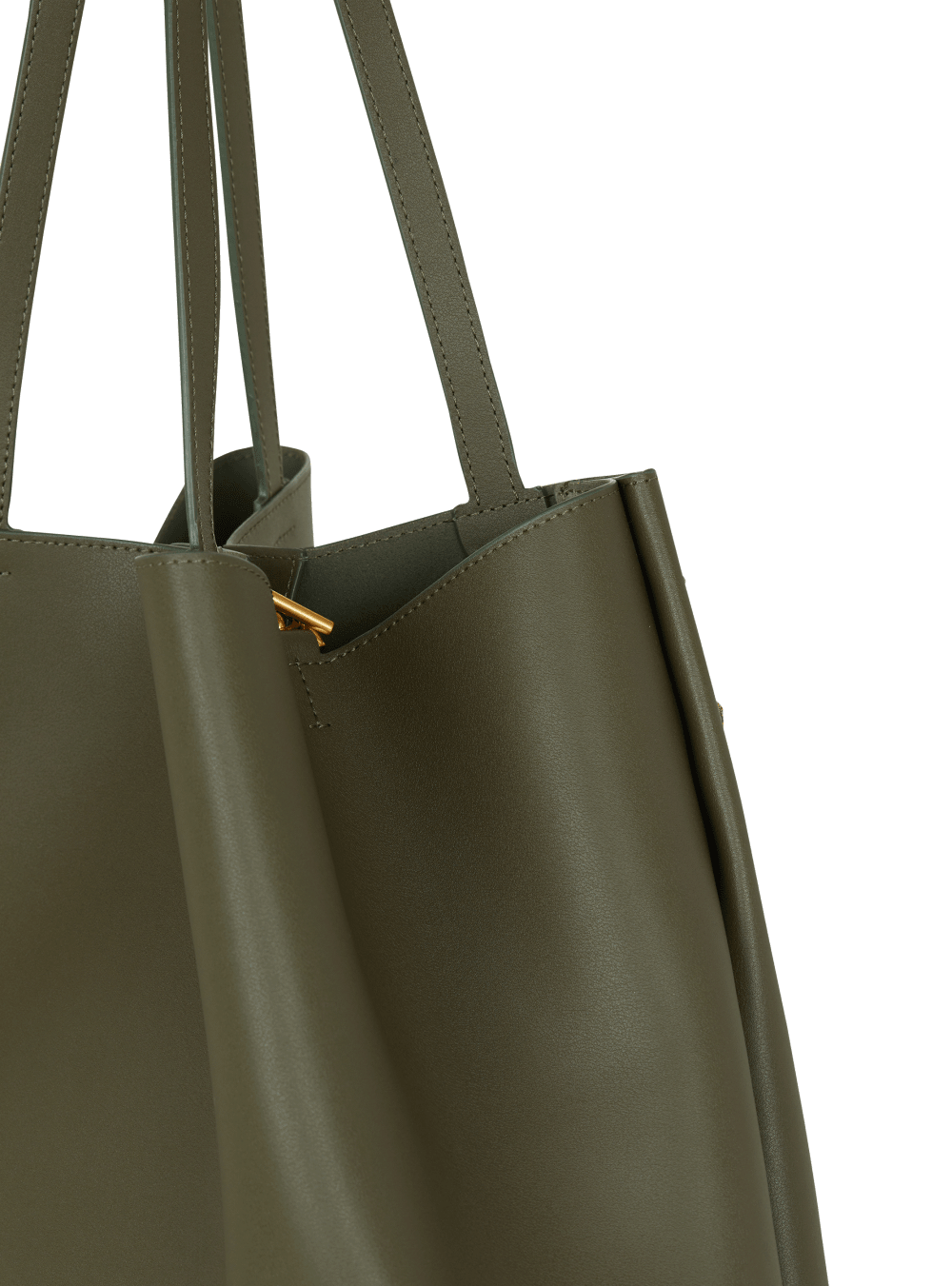 Women's Balmain Emblem Leather Tote Bags Khaki | USA EJaTw4wY