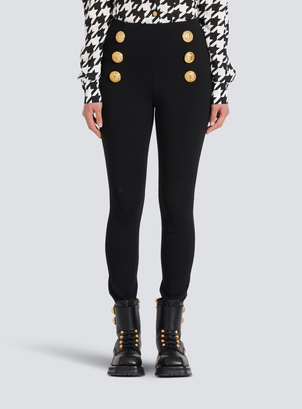 Women's Balmain Jersey Skinny Trousers Black | USA yUP5Zq5p