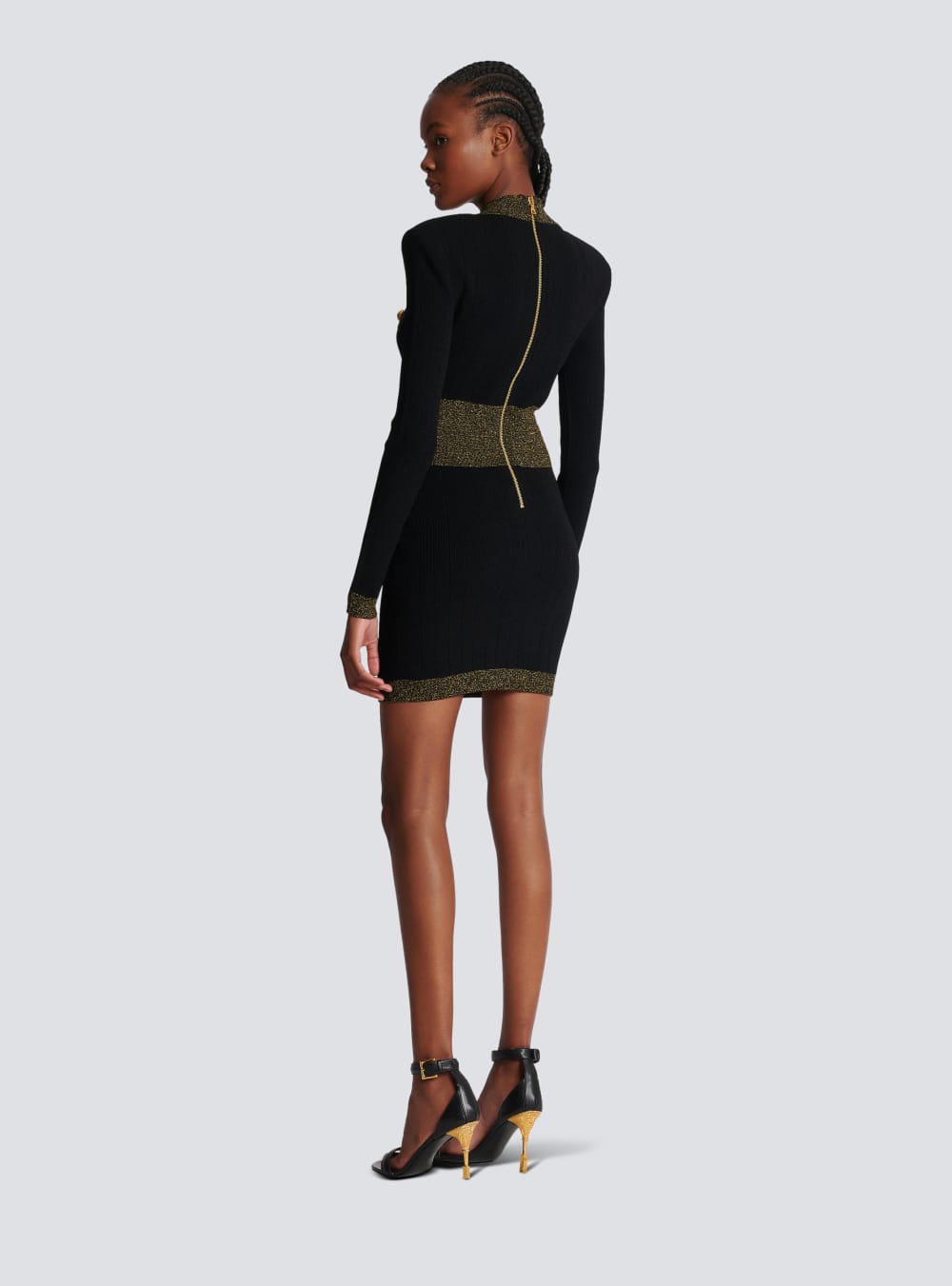 Women's Balmain Knit Dress Black | USA pA2GV73F