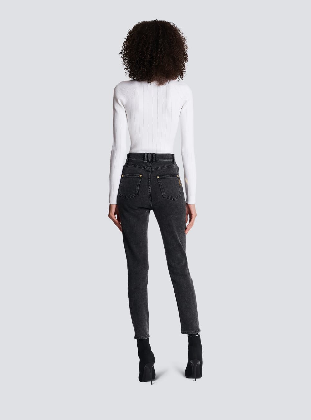 Women's Balmain Knit Tops White | USA 2ANpF4c2