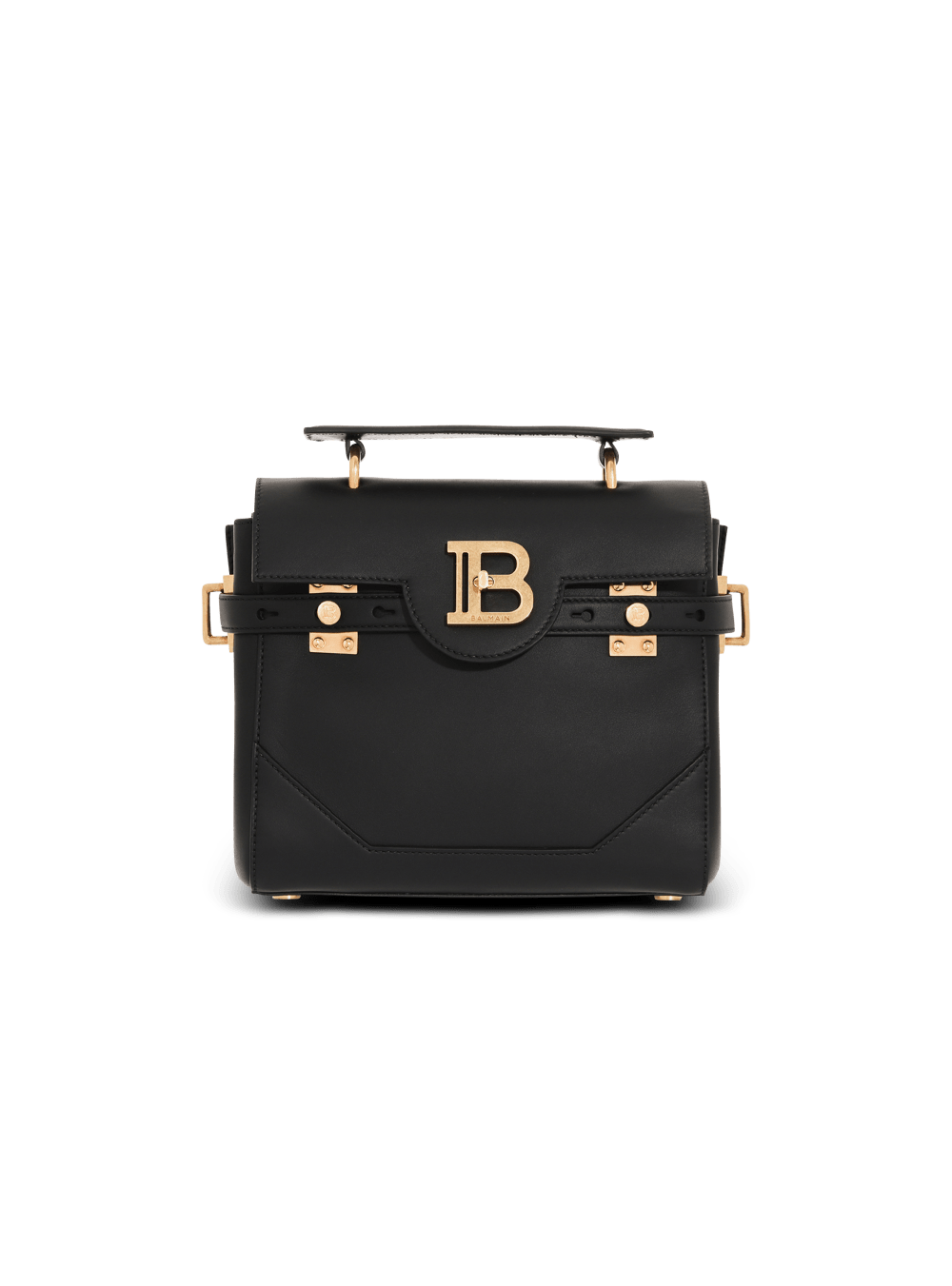 Women\'s Balmain Leather B-Buzz 23 Crossbody Bags Black | USA SiyWQBGG