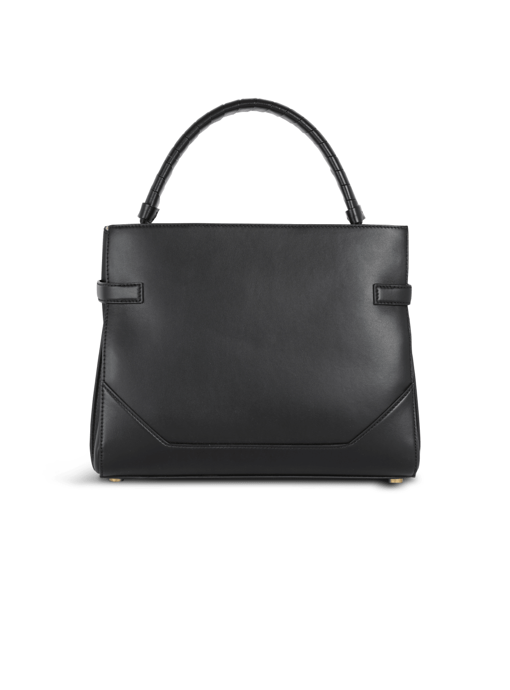 Women's Balmain Leather B-Buzz Handle Handbag Black | USA 7Y7DiqYn