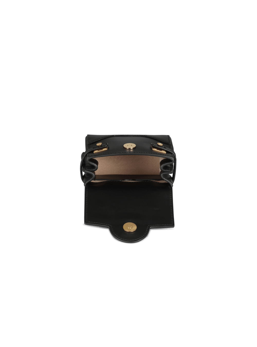 Women's Balmain Leather B-Buzz Mini Handbag Black | USA YMJFMMgG