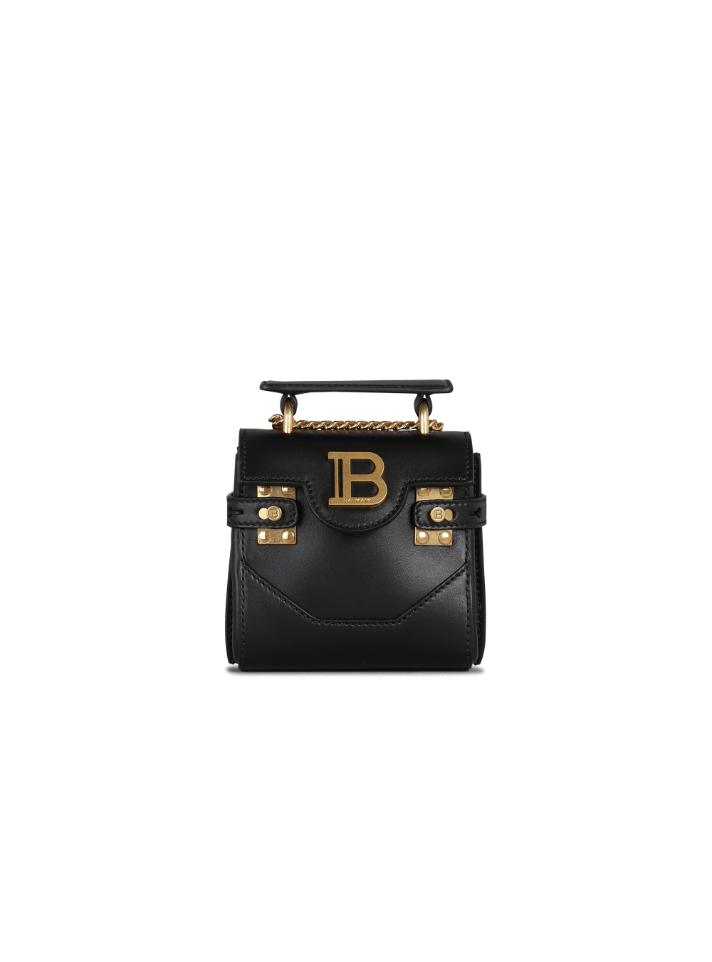 Women\'s Balmain Leather B-Buzz Mini Handbag Black | USA YMJFMMgG