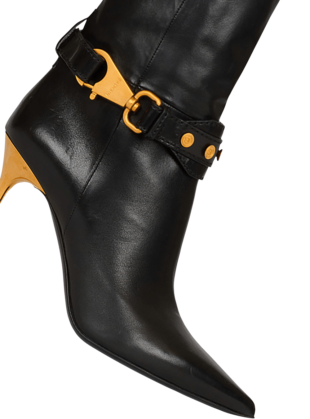 Women's Balmain Leather Robin Boots Black | USA yFCDo4CH