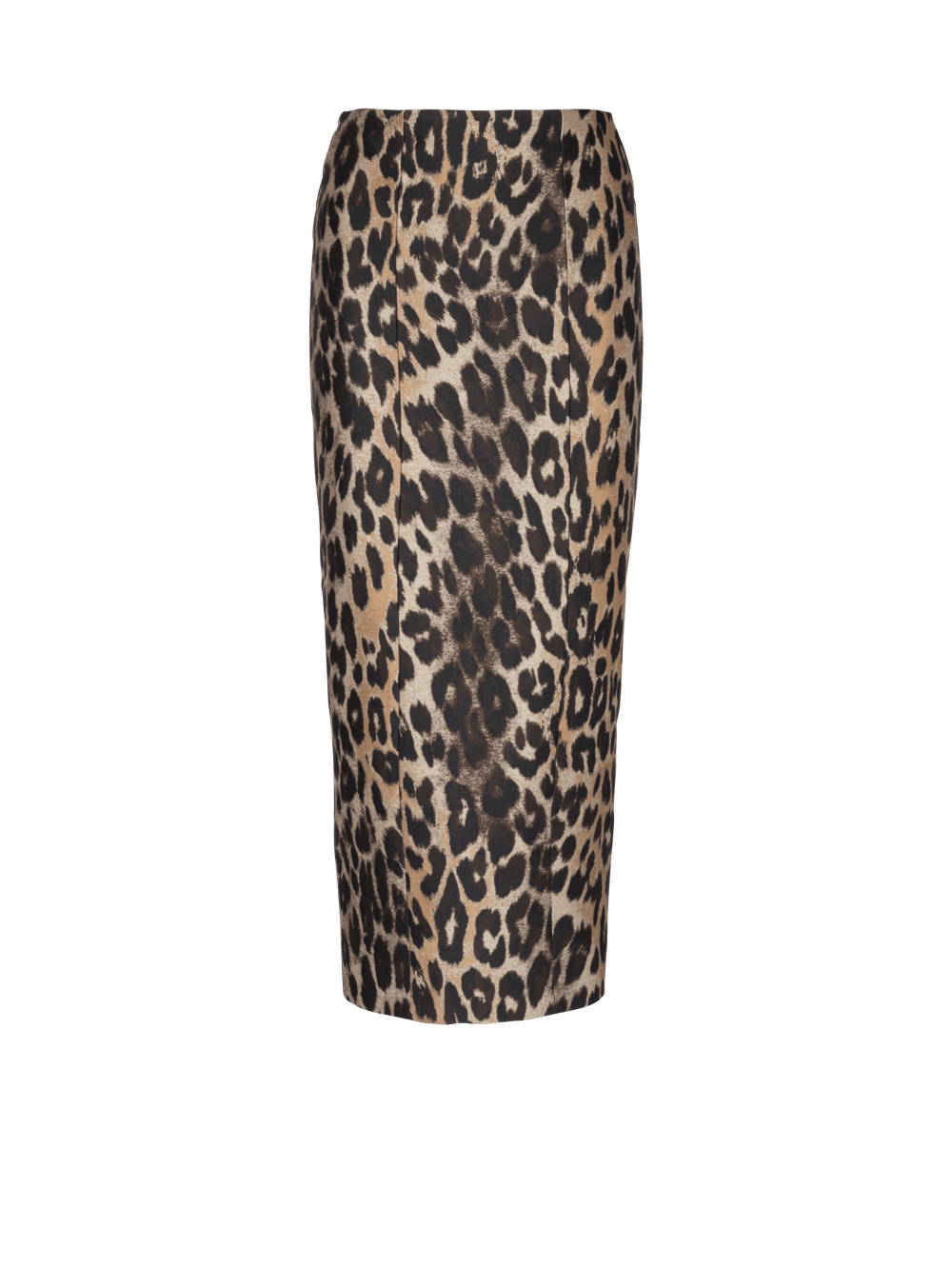 Women\'s Balmain Leopard Jacquard Pencil Skirts Brown | USA Wj5IfkCU