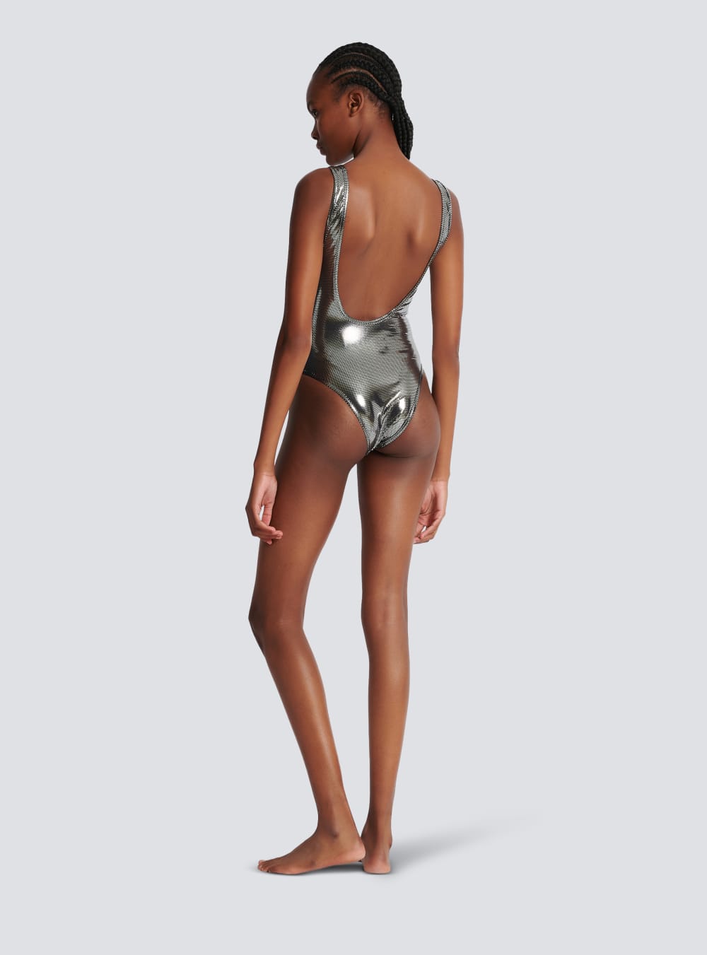 Women's Balmain Logos Swimsuits Silver | USA Zbx833BA