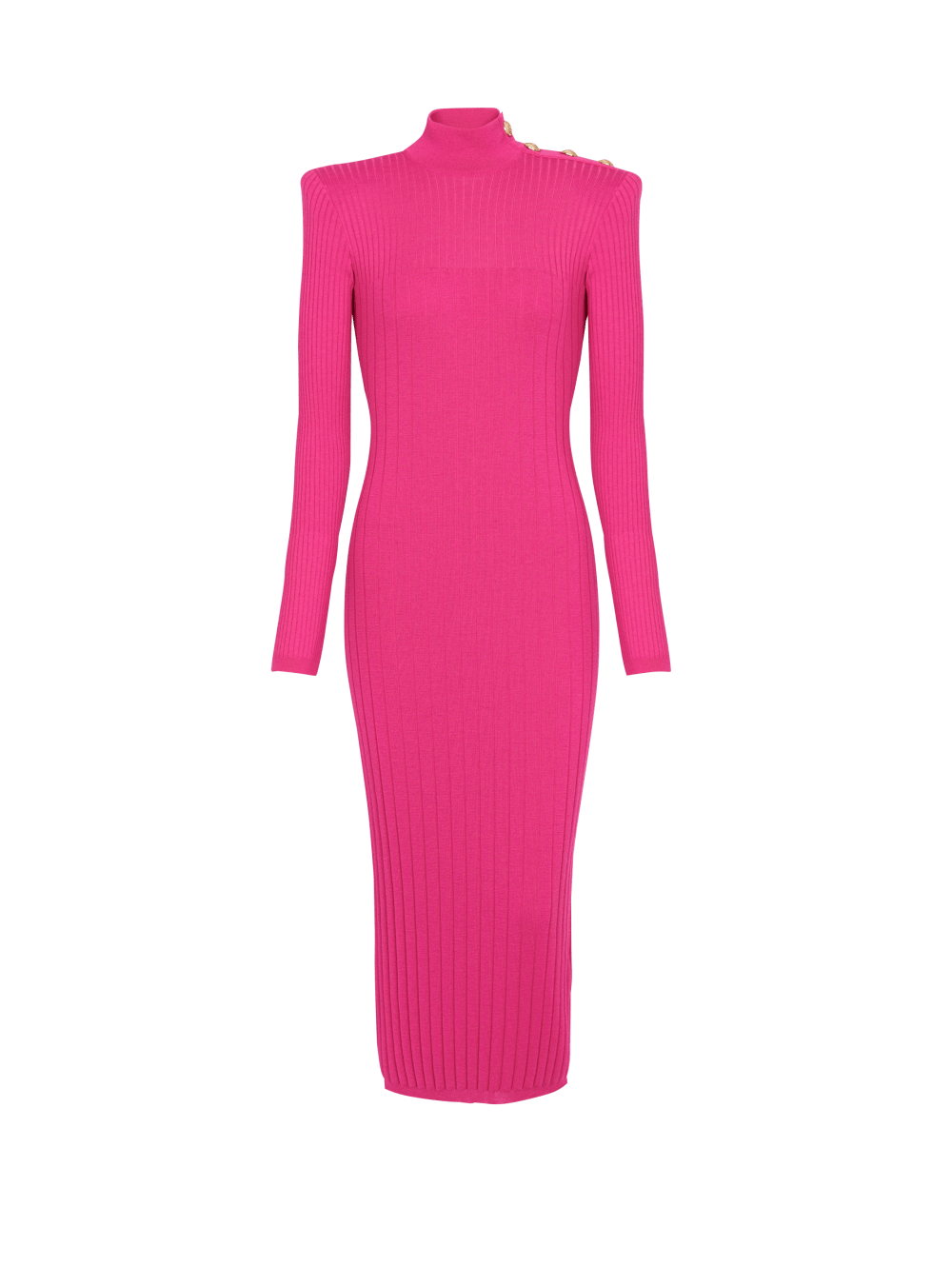 Women\'s Balmain Long Wool Dress Pink | USA Amcrf4O8