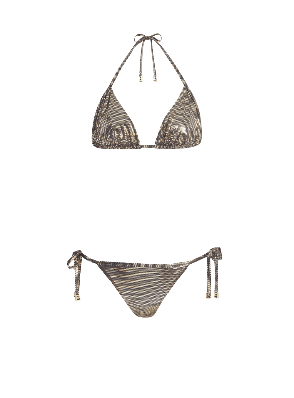 Women\'s Balmain Metallic Bikinis Gold | USA jGp4hFNz