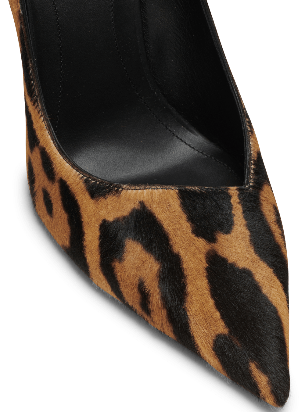 Women's Balmain Moneta Leopard Print Leather High Heels Brown | USA NJnaHKA7