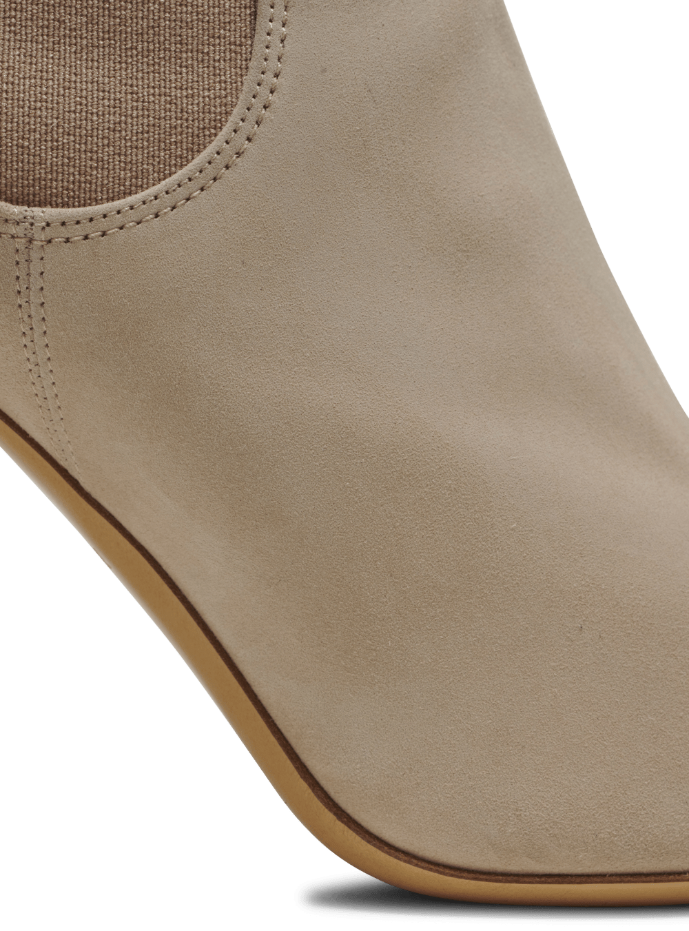 Women's Balmain Moneta Suede With Engraved Heel Ankle Boots Beige | USA 8UMSVwuJ