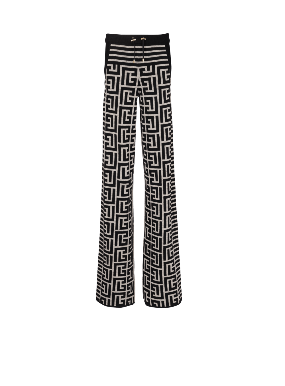 Women\'s Balmain Monogrammed Knit Trousers Black | USA WGy2cxRu