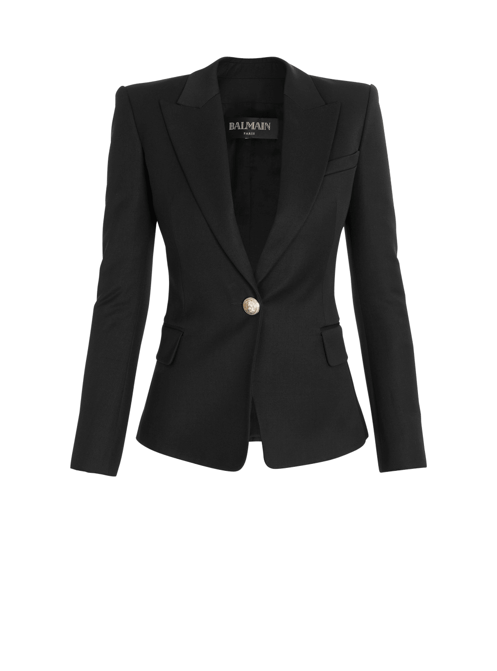 Women\'s Balmain One-button Wool Blazers Black | USA L9qKd8oh