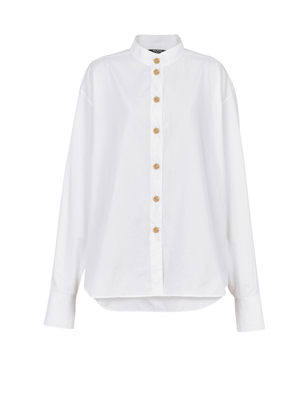 Women\'s Balmain Poplin Shirts White | USA 9lD606cI