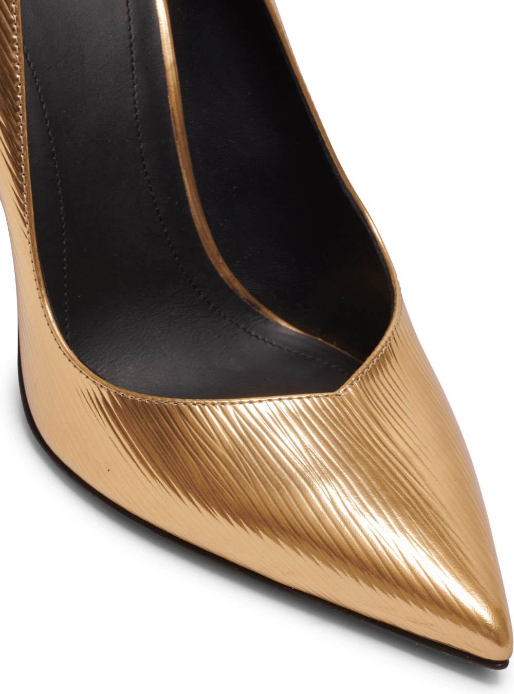 Women's Balmain Ruby In Laminated Leather High Heels Gold | USA gT9TjYU0