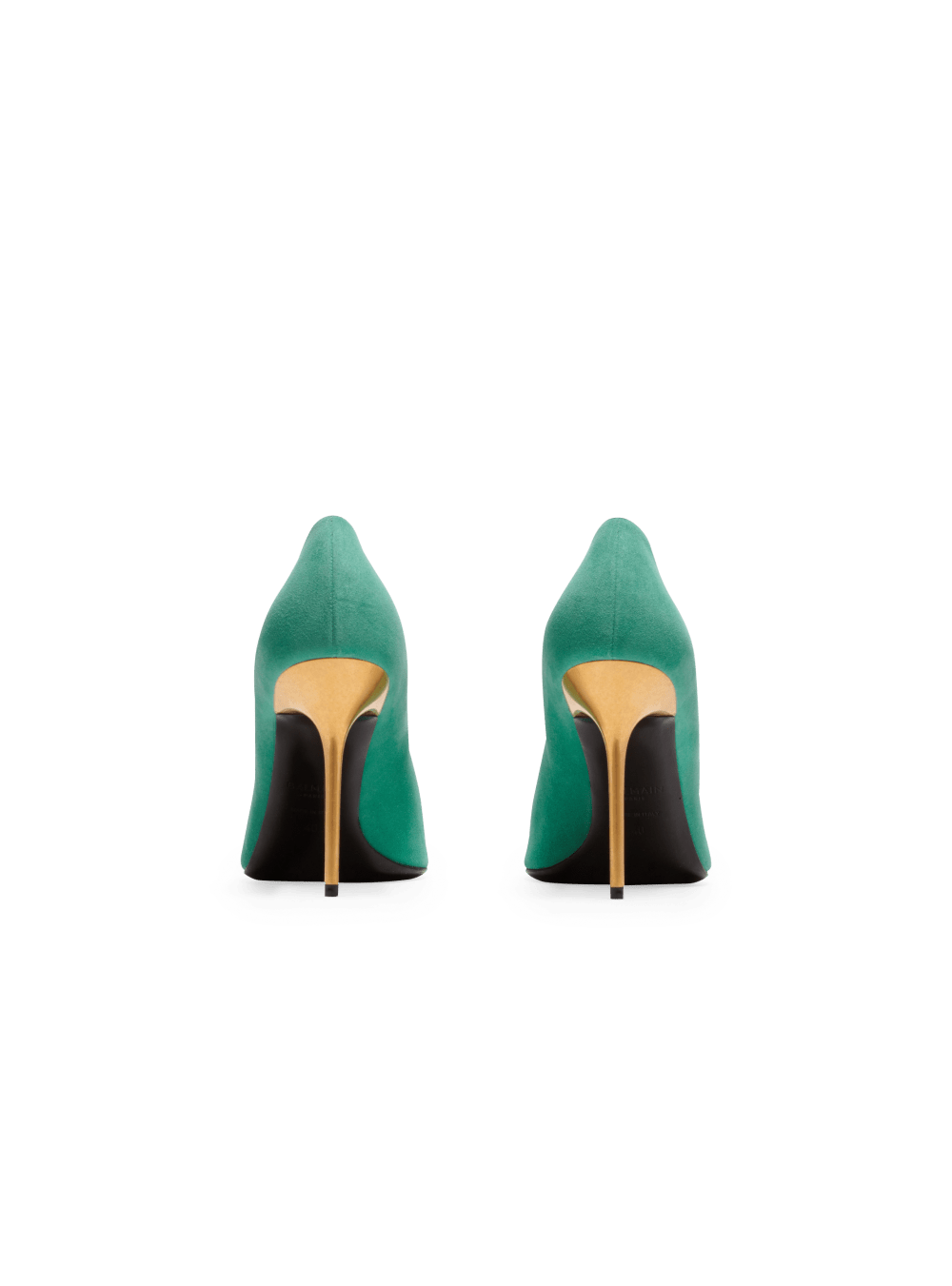 Women's Balmain Ruby In Suede High Heels Green | USA 1peILAIG