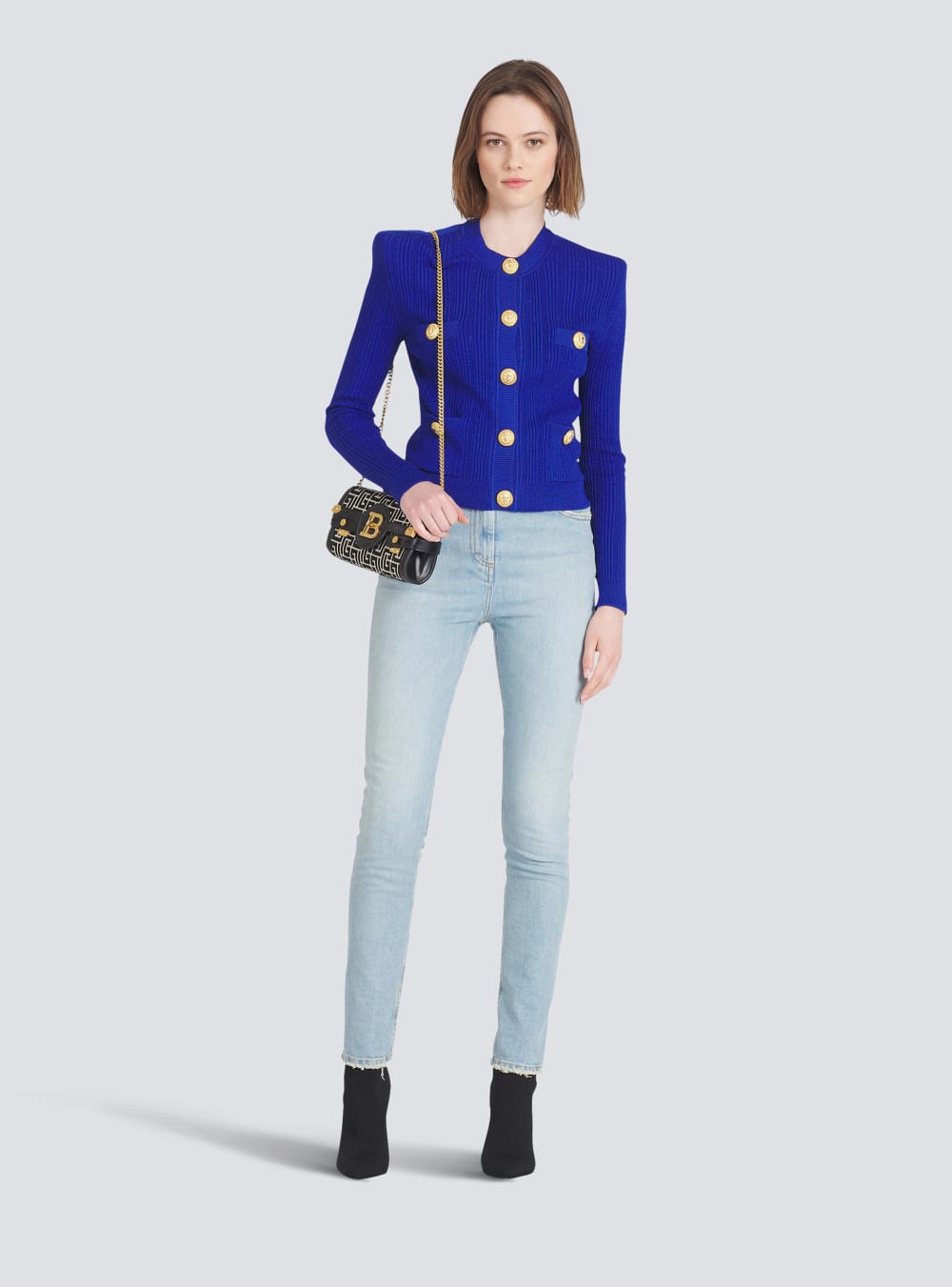 Women's Balmain Skinny Cut Eco-designed Jeans Blue | USA Ym4zx72t