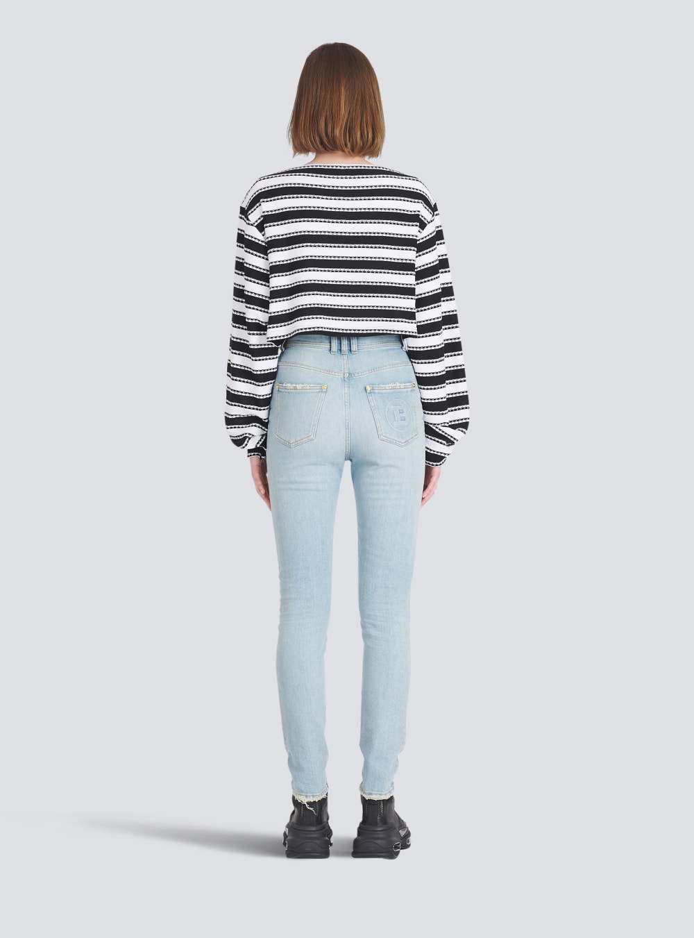 Women's Balmain Skinny Cut Eco-designed Jeans Blue | USA Ym4zx72t