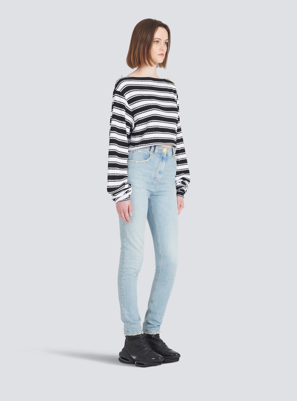 Women's Balmain Skinny Cut Eco-designed Jeans Blue | USA Ym4zx72t