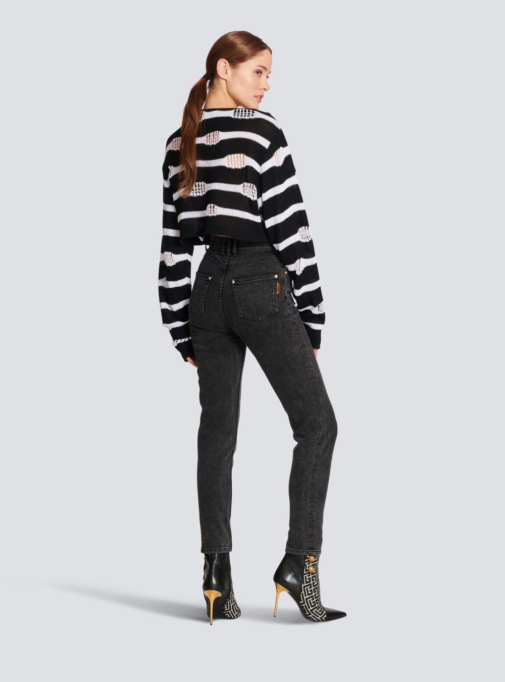 Women's Balmain Slim Fit Jeans Black | USA bj5GgSi1